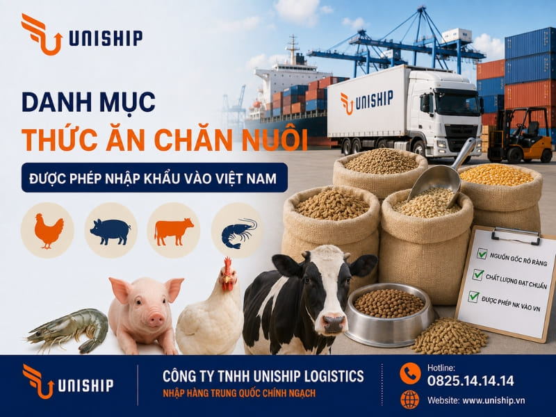 Danh mục Thức ăn chăn nuôi được phép nhập khẩu vào Việt Nam