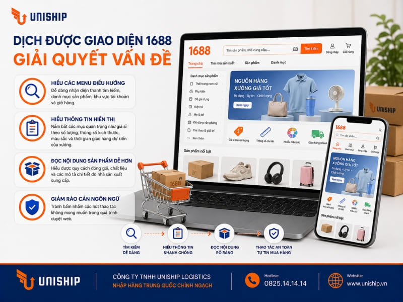 1688.com Tiếng Việt giúp bạn mua hàng