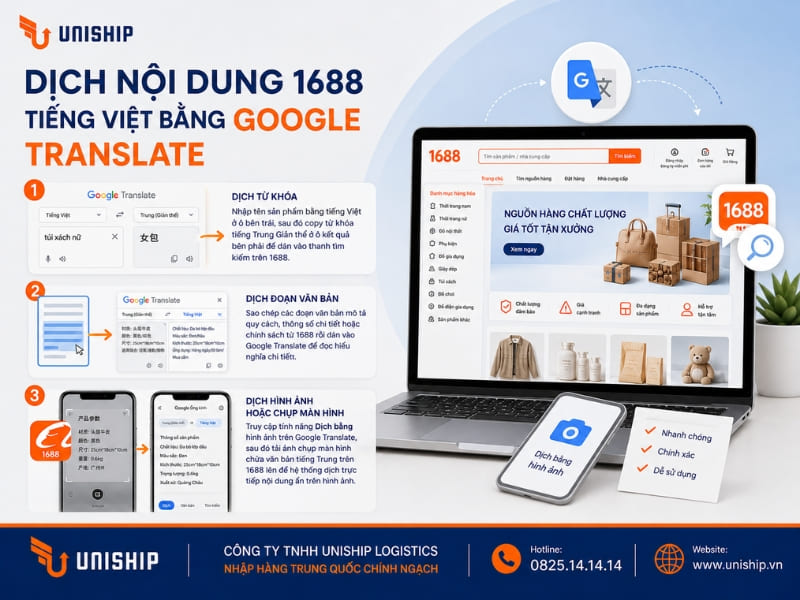 Dịch nội dung 1688 Tiếng Việt bằng Google Translate