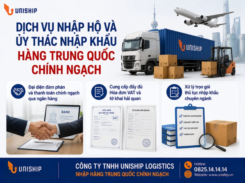 Dịch vụ nhập hộ và ủy thác nhập khẩu hàng Trung Quốc chính ngạch