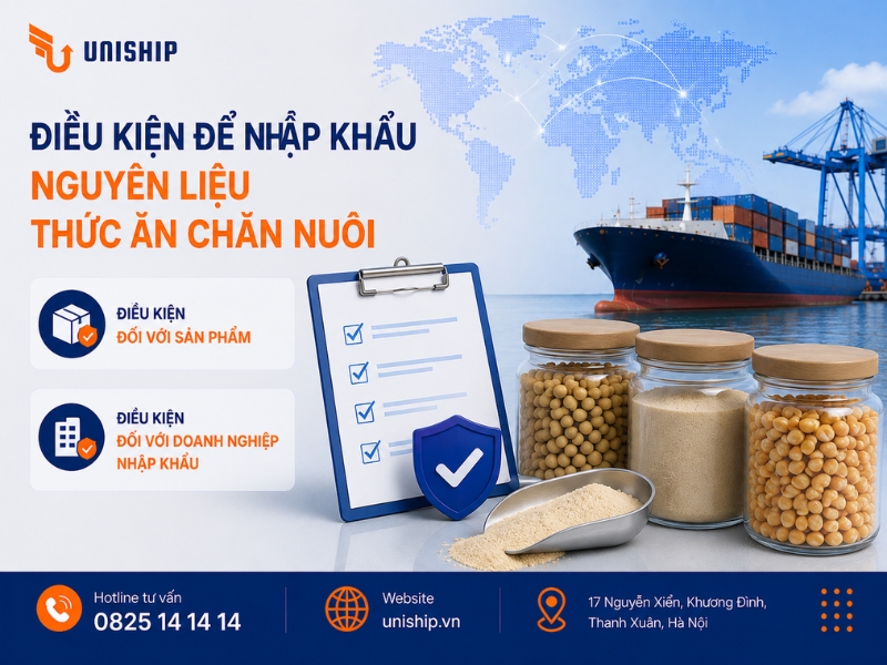 thủ tục nhập khẩu nguyên liệu thức ăn chăn nuôi