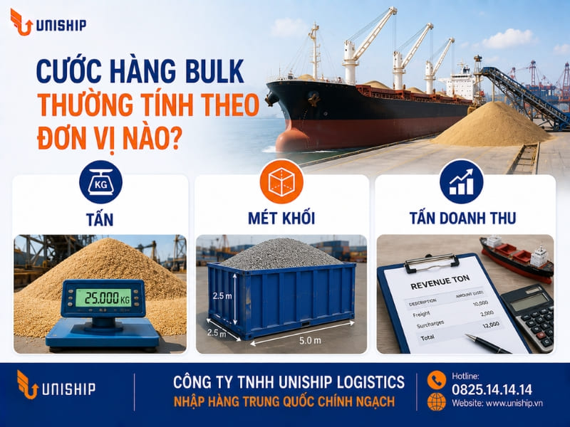 Cước hàng Bulk thường tính theo đơn vị nào?