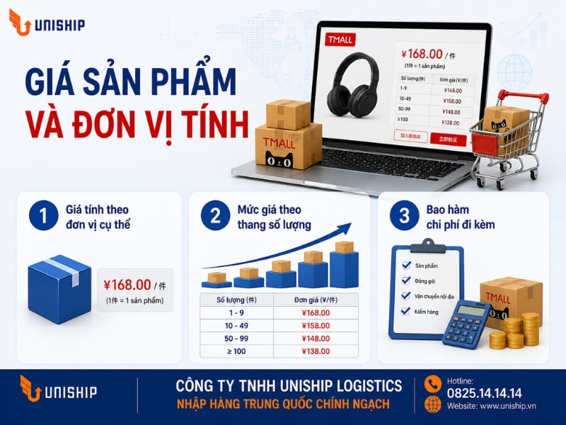 Giá sản phẩm và đơn vị tính