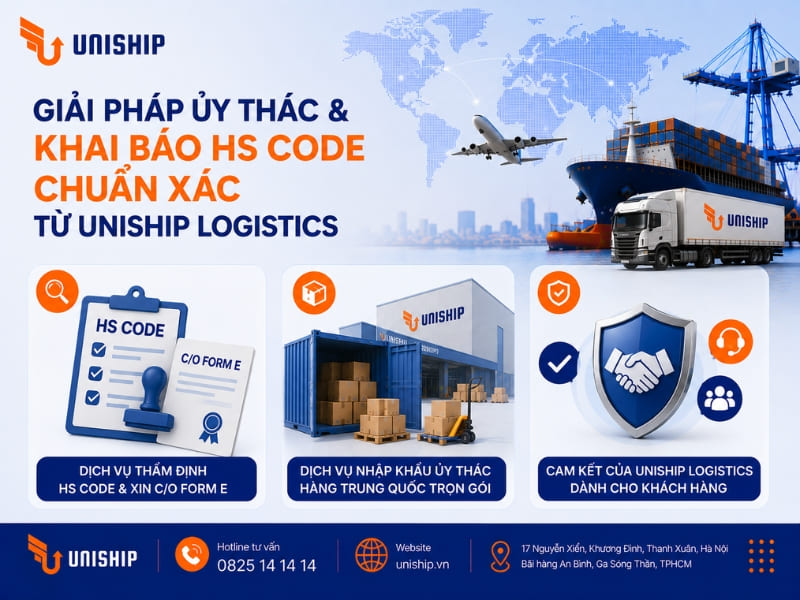 Giải pháp ủy thác & khai báo HS Code chuẩn xác từ Uniship Logistics