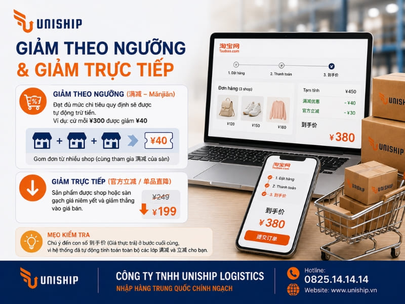 Giảm theo ngưỡng và giảm trực tiếp