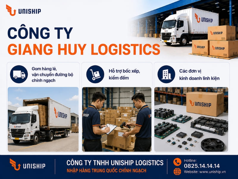 Công ty Giang Huy Logistics hỗ trợ nhập khẩu linh kiện điện tử