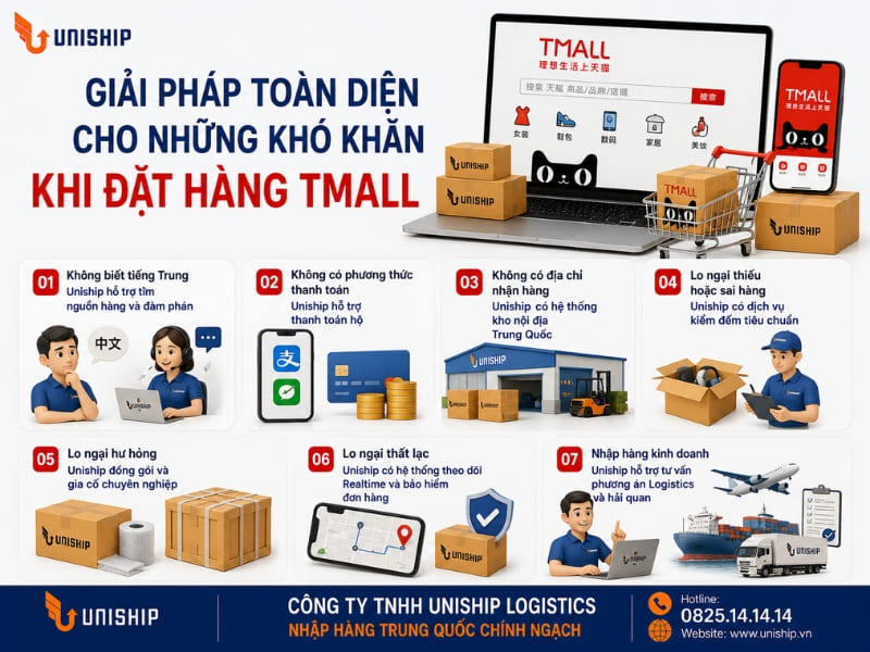 Giải pháp toàn diện cho những khó khăn khi đặt hàng Tmall