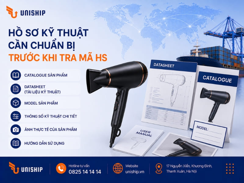 Hồ sơ kỹ thuật cần chuẩn bị trước khi tra HS Code máy sấy tóc