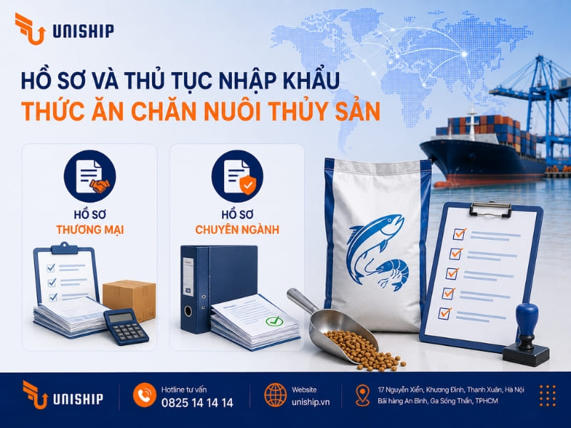 Hồ sơ và thủ tục nhập khẩu thức ăn chăn nuôi thủy sản
