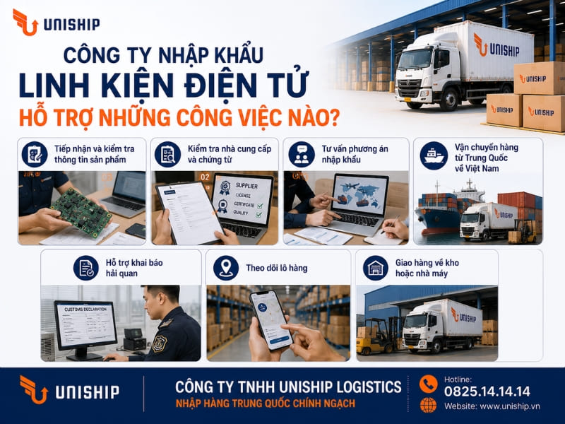 Những công việc công ty nhập khẩu linh kiện điện tử hỗ trợ