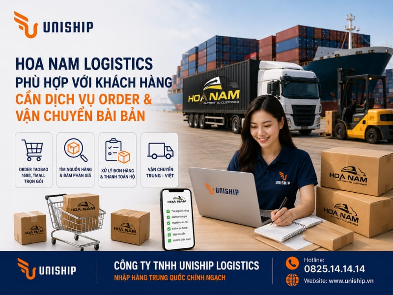 Hoa Nam Logistics – Phù hợp với khách hàng cần dịch vụ order & vận chuyển bài bản