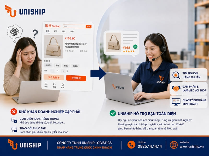 Không biết tiếng Trung, khó tìm và trao đổi với nhà cung cấp
