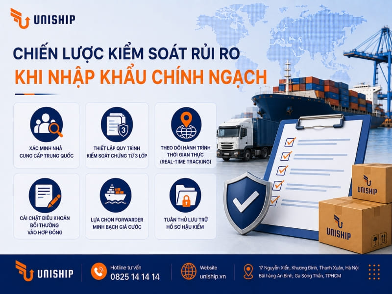 Chiến lược kiểm soát rủi ro khi nhập khẩu chính ngạch