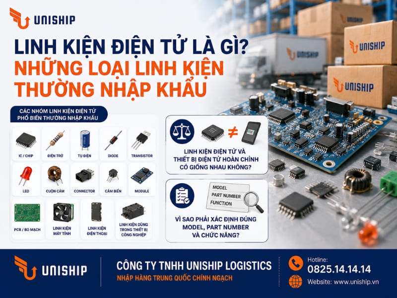 Linh kiện điện tử là gì? Những loại linh kiện thường nhập khẩu
