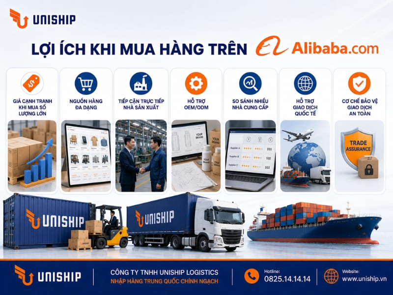 Ưu điểm khi mua hàng trên Alibaba