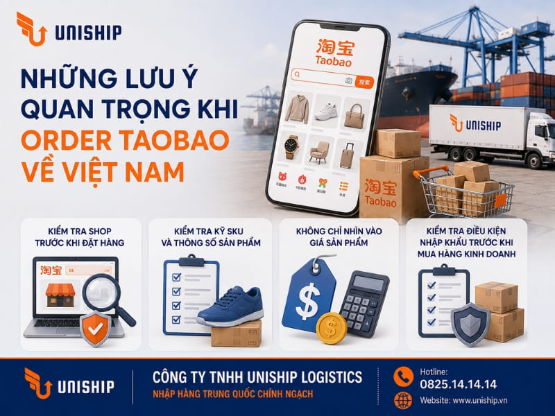Những lưu ý quan trọng khi order Taobao về Việt Nam