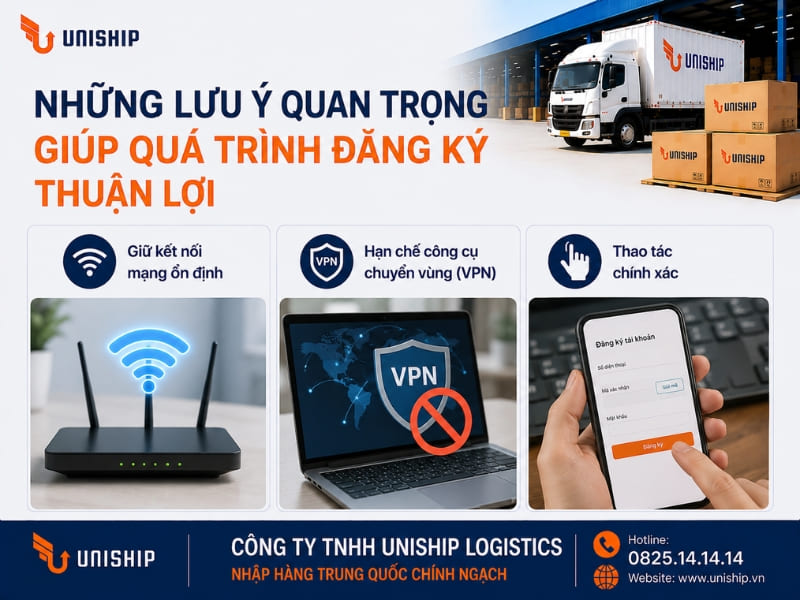 Những lưu ý quan trọng giúp quá trình đăng ký thuận lợi