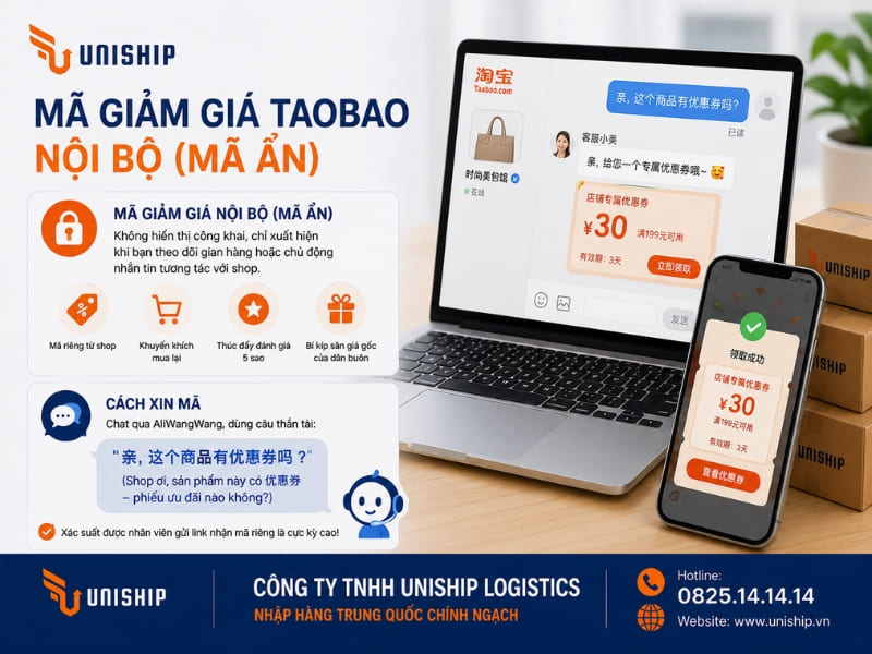 Mã giảm giá Taobao nội bộ (Mã ẩn)