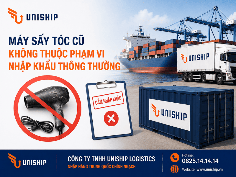 Máy sấy tóc cũ bị cấm nhập khẩu