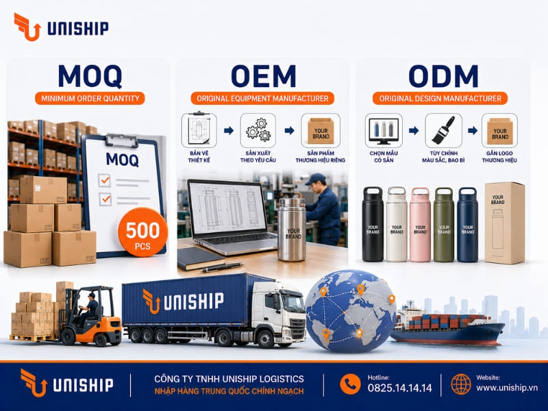 MOQ, OEM và ODM trên Alibaba là gì?