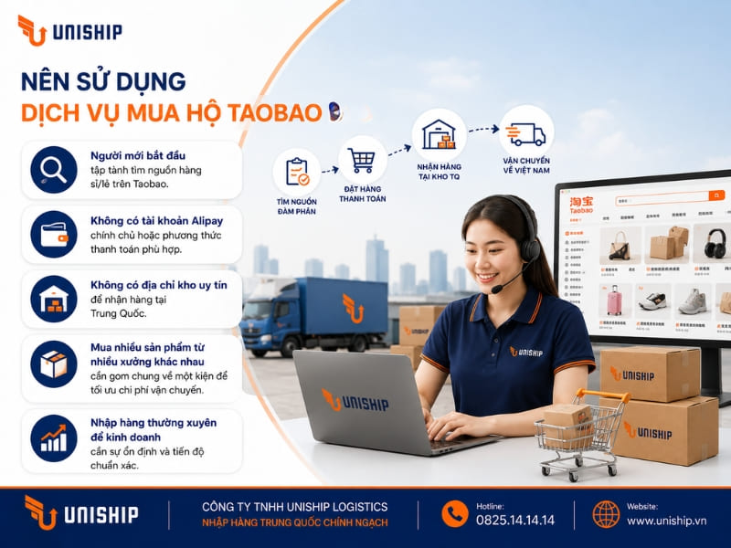 nên sử dụng dịch vụ mua hộ Taobao khi