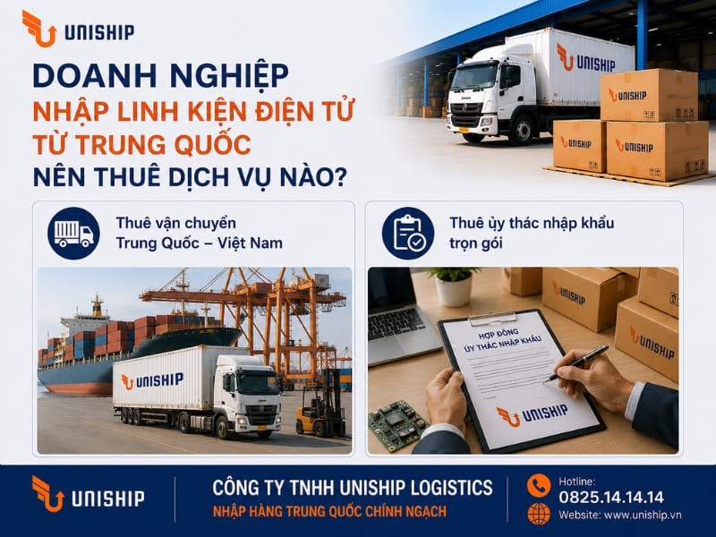 Doanh nghiệp nhập linh kiện điện tử từ Trung Quốc nên thuê dịch vụ nào?