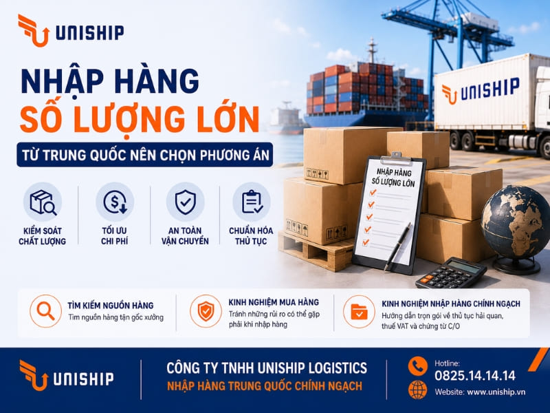 Nhập hàng số lượng lớn từ Trung Quốc nên chọn phương án