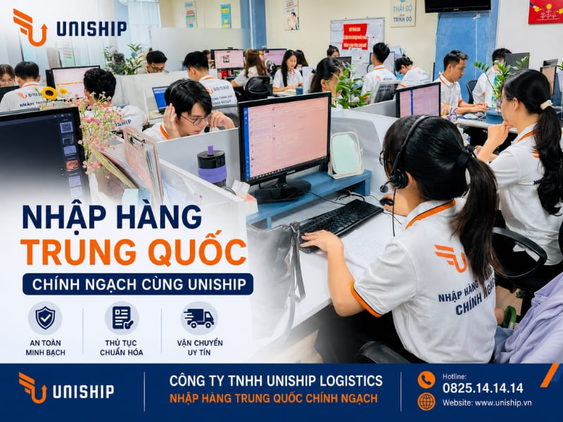 Nhập hàng Trung Quốc chính ngạch trên 1688 cùng Uniship Logistics