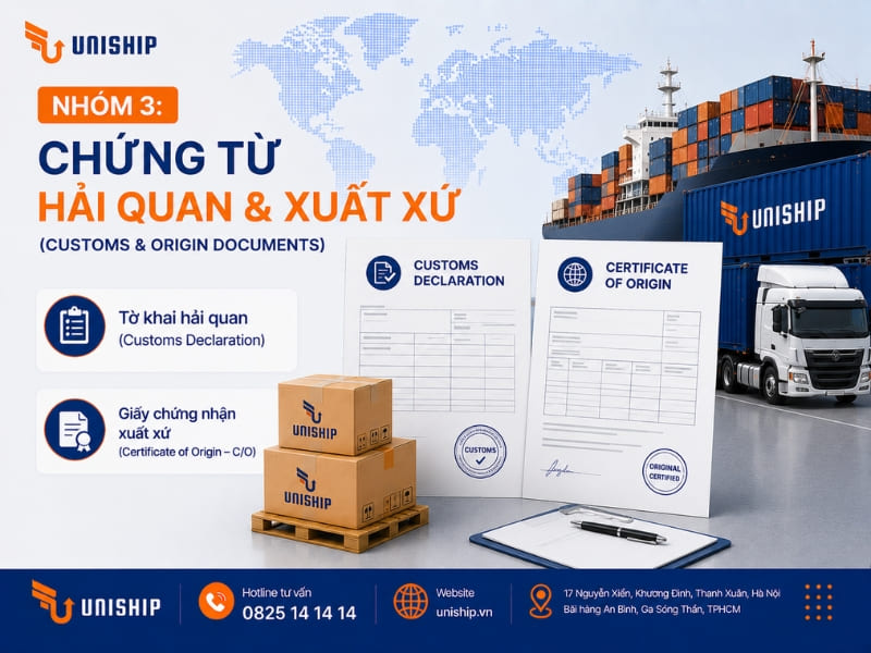 Nhóm 3 bộ chứng từ vận tải đường biển