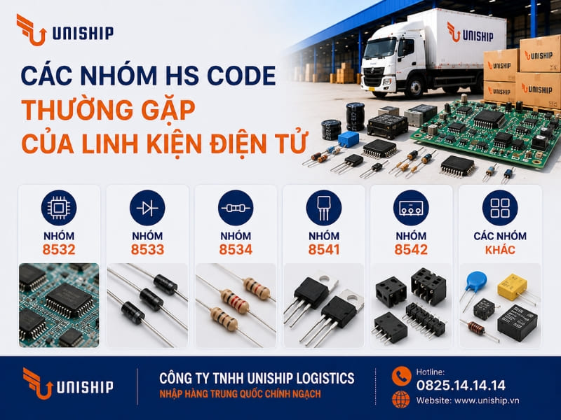Các nhóm HS code thường gặp của linh kiện điện tử