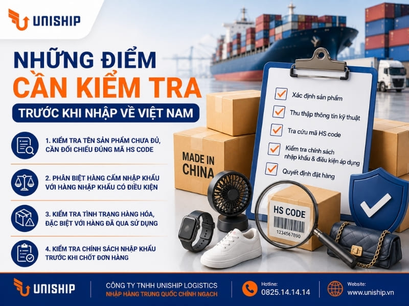 Những điểm cần kiểm tra hàng hóa trước khi nhập về Việt Nam