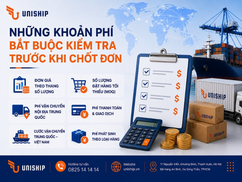 Những khoản phí bắt buộc kiểm tra trước khi chốt đơn