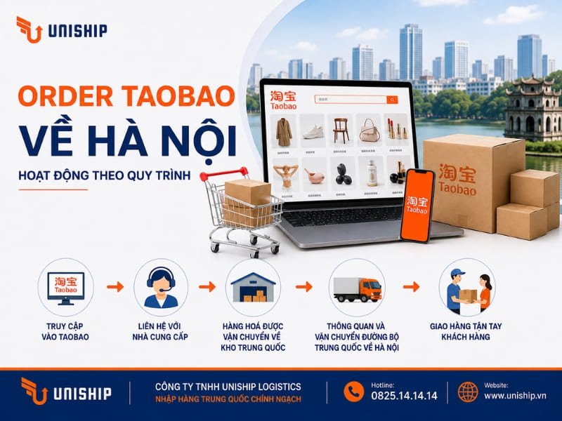 Cách order Taobao về Hà Nội từ A-Z