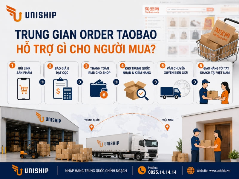 Trung gian order Taobao hỗ trợ cho người mua