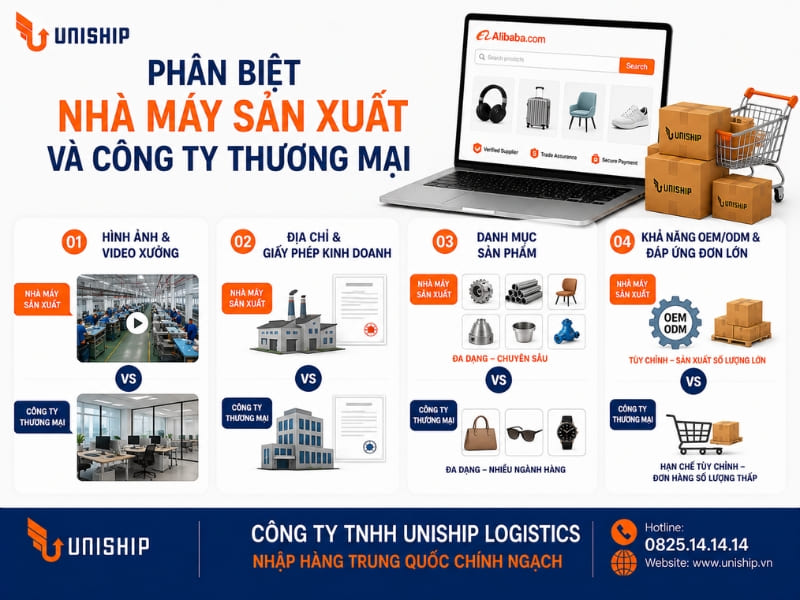 Phân biệt nhà máy sản xuất và công ty thương mại