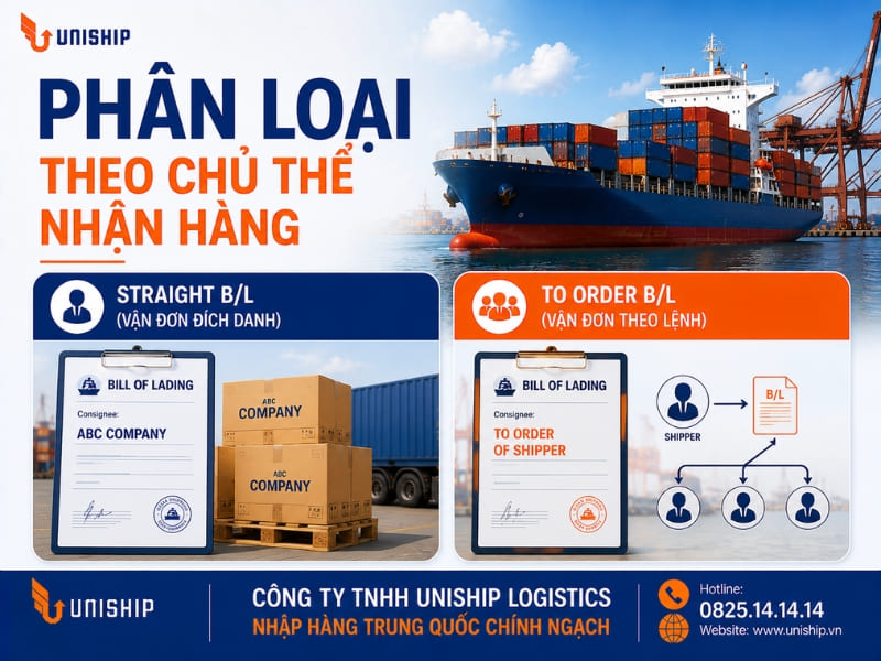 Phân loại theo chủ thể nhận hàng