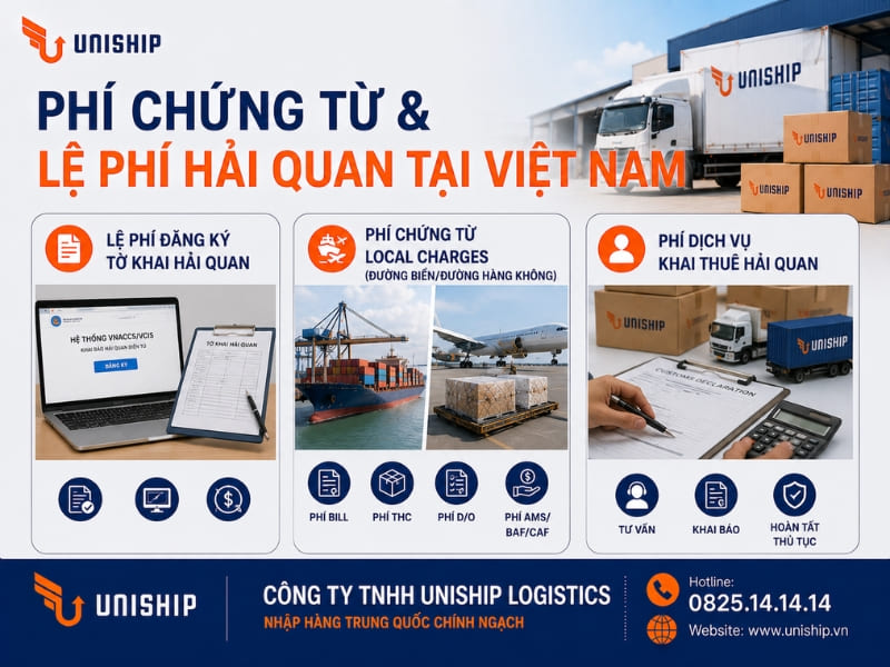 Phí chứng từ & Lệ phí hải quan tại Việt Nam
