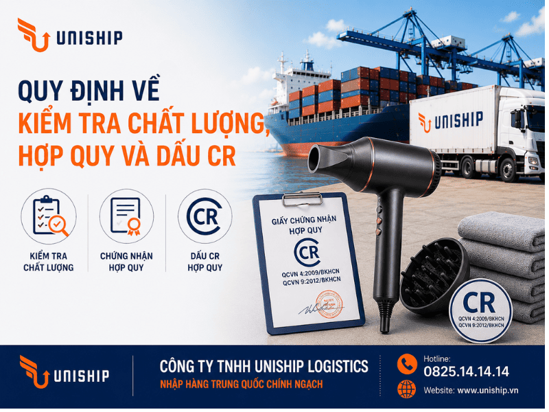Quy định về kiểm tra chất lượng, hợp quy và dấu CR