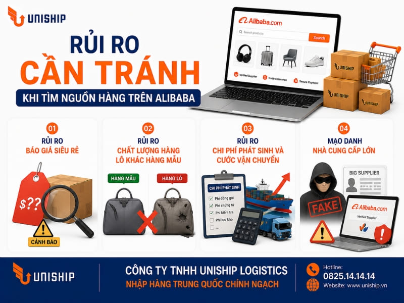 Rủi ro cần tránh khi tìm nguồn hàng trên Alibaba