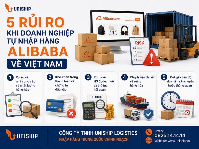 5 rủi ro khi doanh nghiệp tự nhập hàng Alibaba về Việt Nam