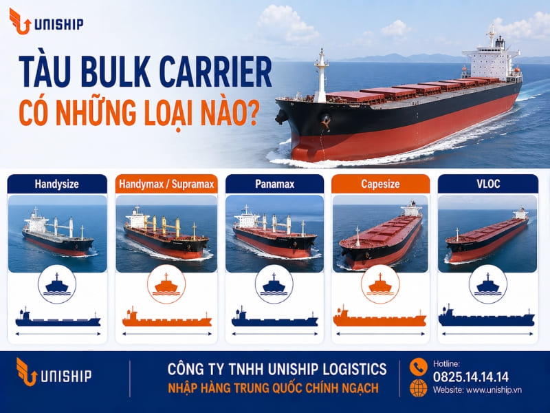 Tàu Bulk Carrier có những loại nào?