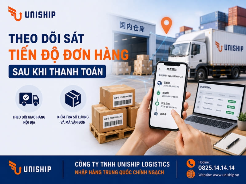 Theo dõi sát tiến độ đơn hàng sau khi thanh toán