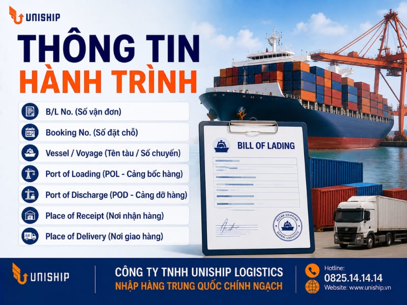 Thông tin hành trình