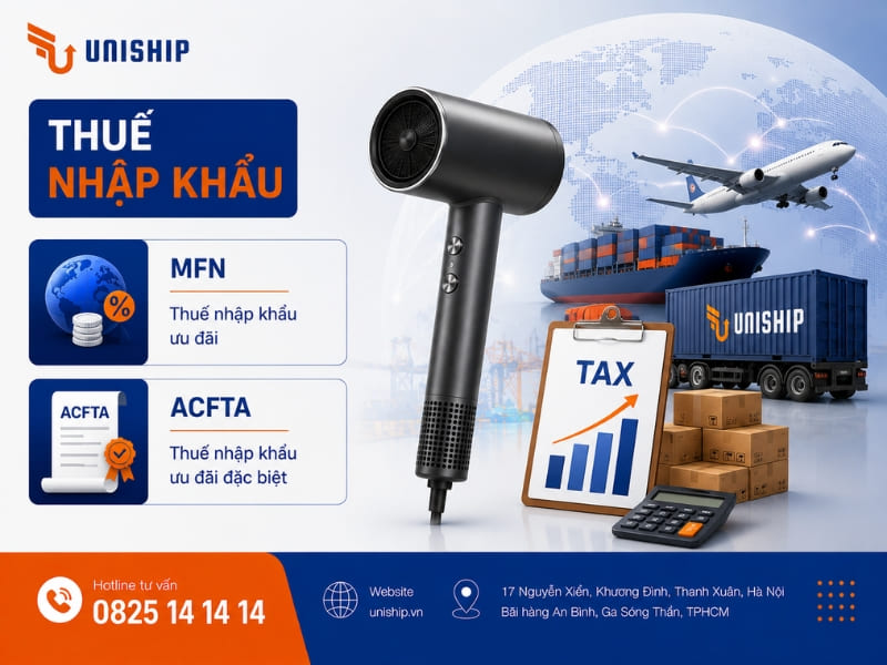 Thuế nhập khẩu trước và sau khi có CO Form E
