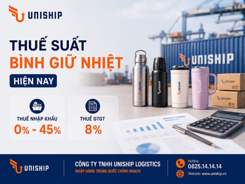 Thuế suất bình giữ nhiệt hiện nay