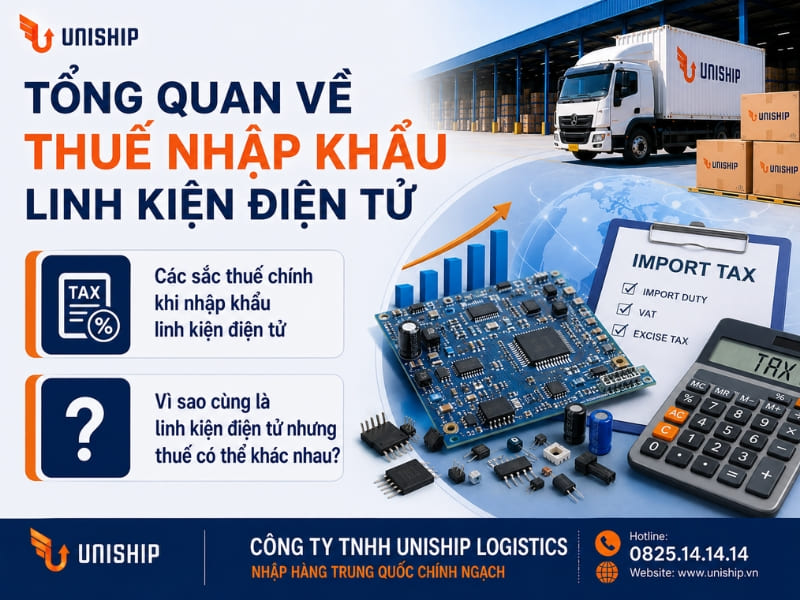 Tổng quan về thuế nhập khẩu linh kiện điện tử