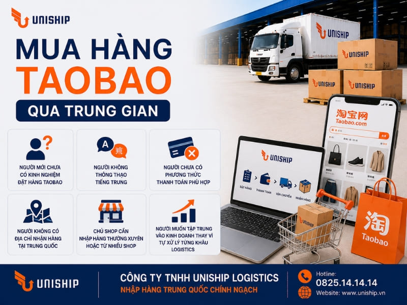 Mua hàng Taobao qua trung gian