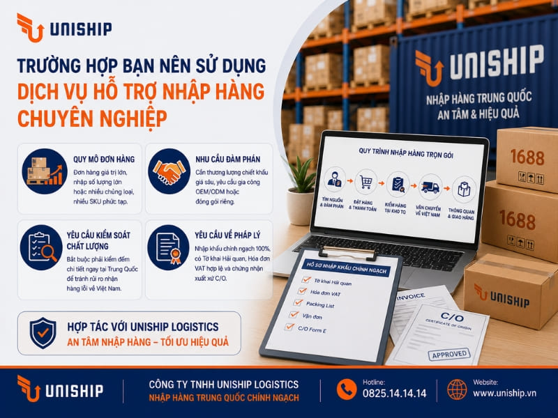 Trường hợp bạn nên sử dụng dịch vụ hỗ trợ nhập hàng chuyên nghiệp