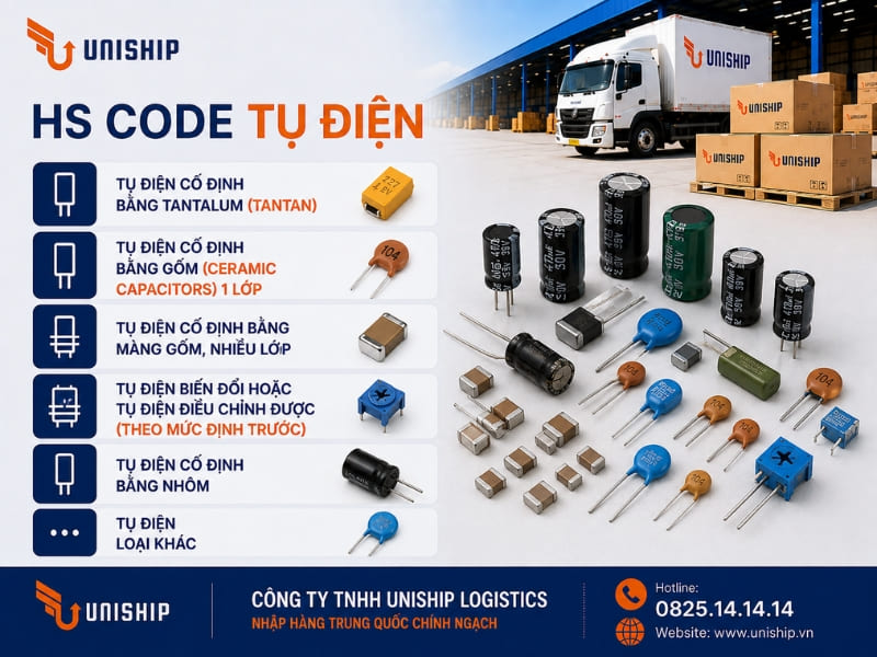 HS code tụ điện