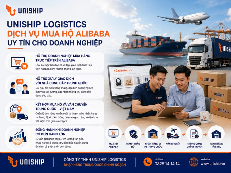 Uniship Logistics - Dịch vụ mua hộ Alibaba uy tín cho doanh nghiệp